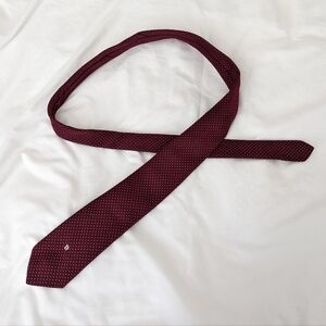 Burgundy Polka Dot Neck Tie